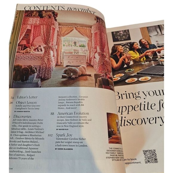 Architectural Digest November 2023 Magazine Issue Reinventing Tradition AD - Picture 5 of 7